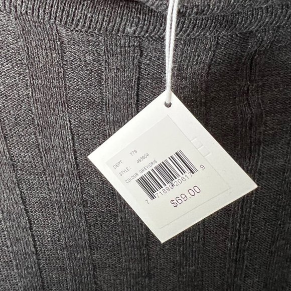 Etereo - Asymmetric Turtleneck Poncho - Gray - Size O/S - NWT - Picture 3 of 4